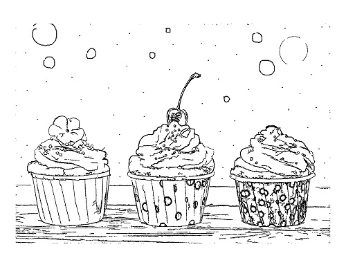 Coloring Sheet_Cheerwine Cupcakes